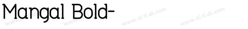 Mangal Bold字体转换